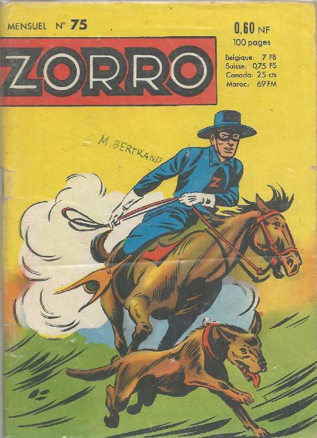 Scan de la Couverture Zorro n 75